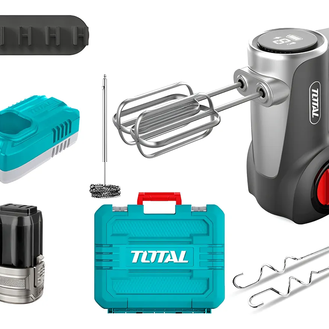 Batidora De Mano Inalambrica + Bateria 2ah + Cargador 16v Total Tmk023k 1