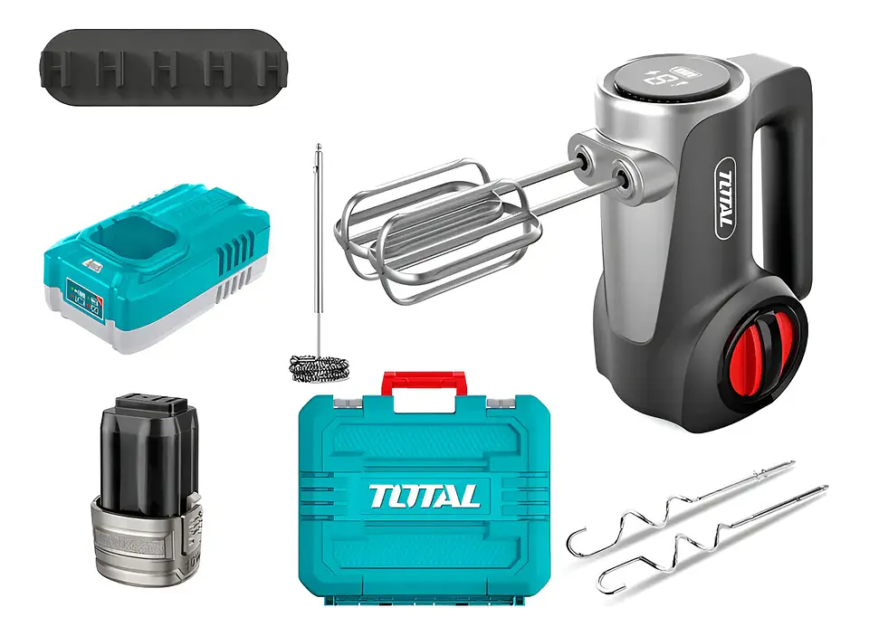 Batidora De Mano Inalambrica + Bateria 2ah + Cargador 16v Total Tmk023k 1