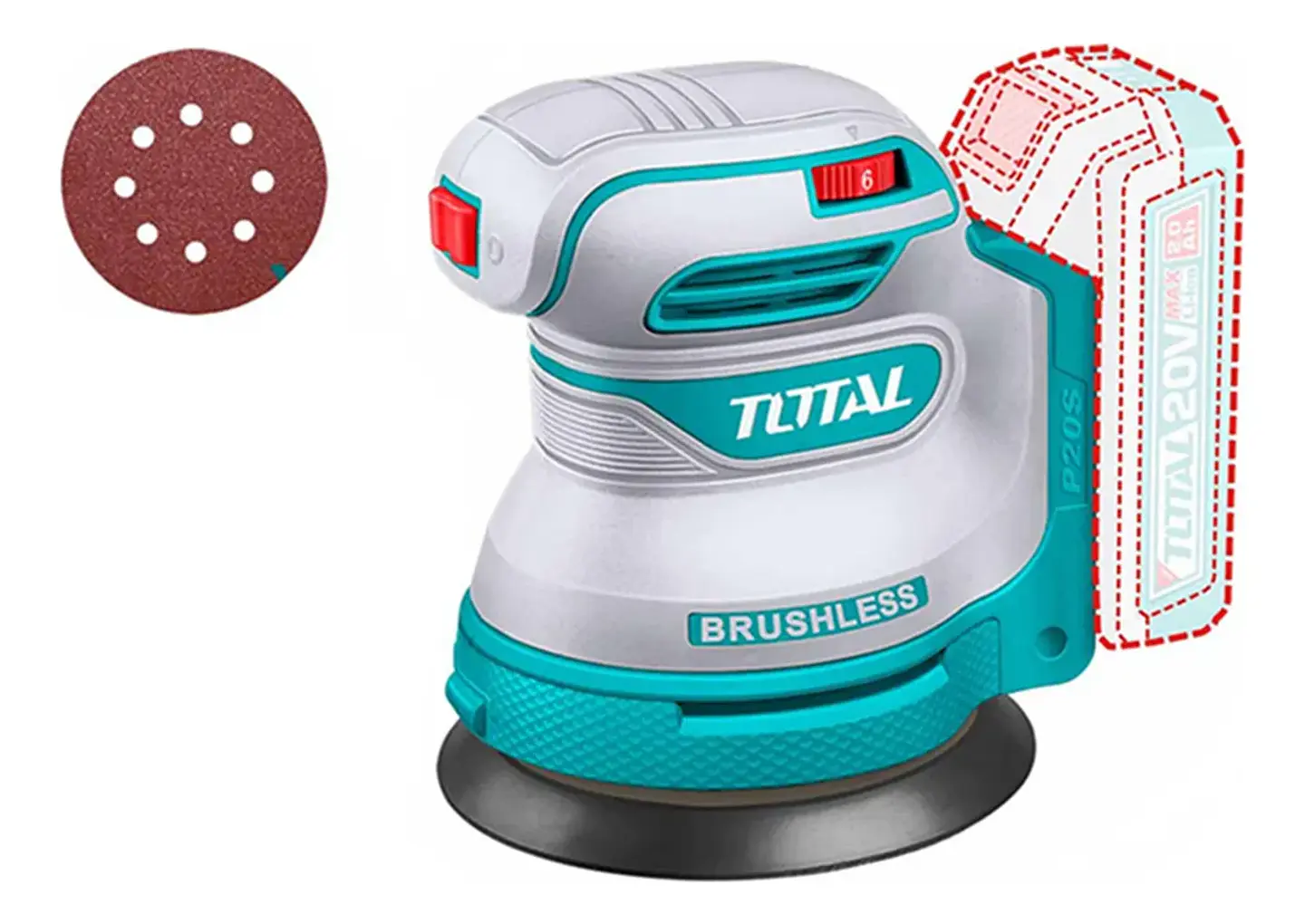 Lijadora Orbital 20v 125mm Total Trosli2002 1