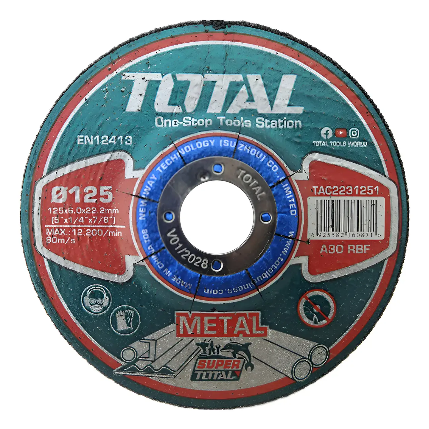 Disco Desbaste P/ Metal 125x6mm Total Tac2231251 1