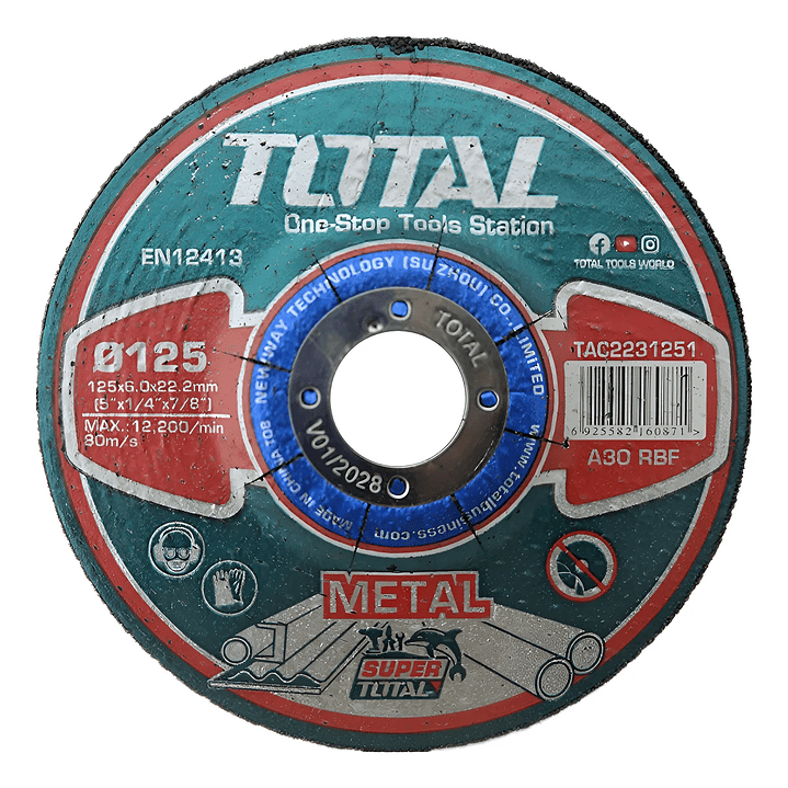 Disco Desbaste P/ Metal 125x6mm Total Tac2231251 1