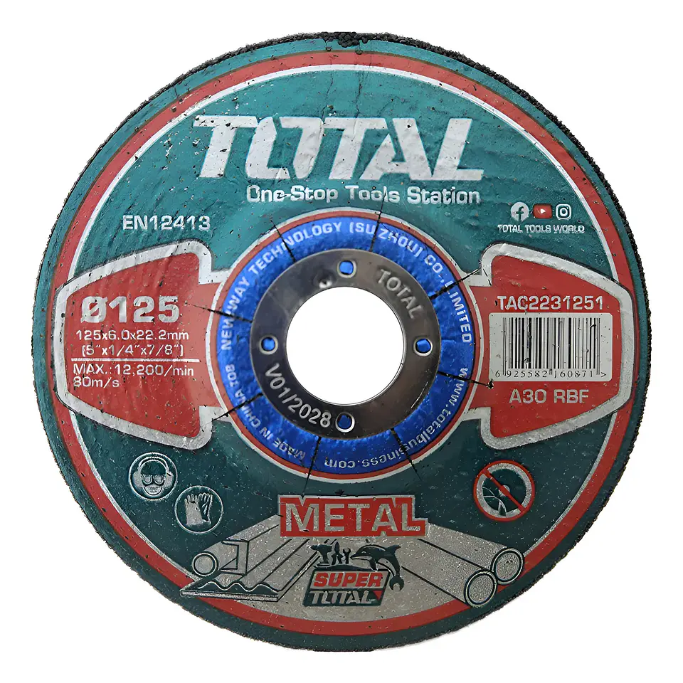 Disco Desbaste P/ Metal 125x6mm Total Tac2231251 1