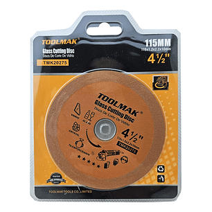 Disco De Corte Diamantado Para Vidrio 4 1/2 115mm Toolmak Color Único color