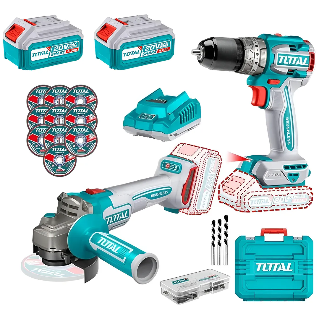 Galletera Esmeril Angular + Taladro 66nm 20v Total tckli20273 1