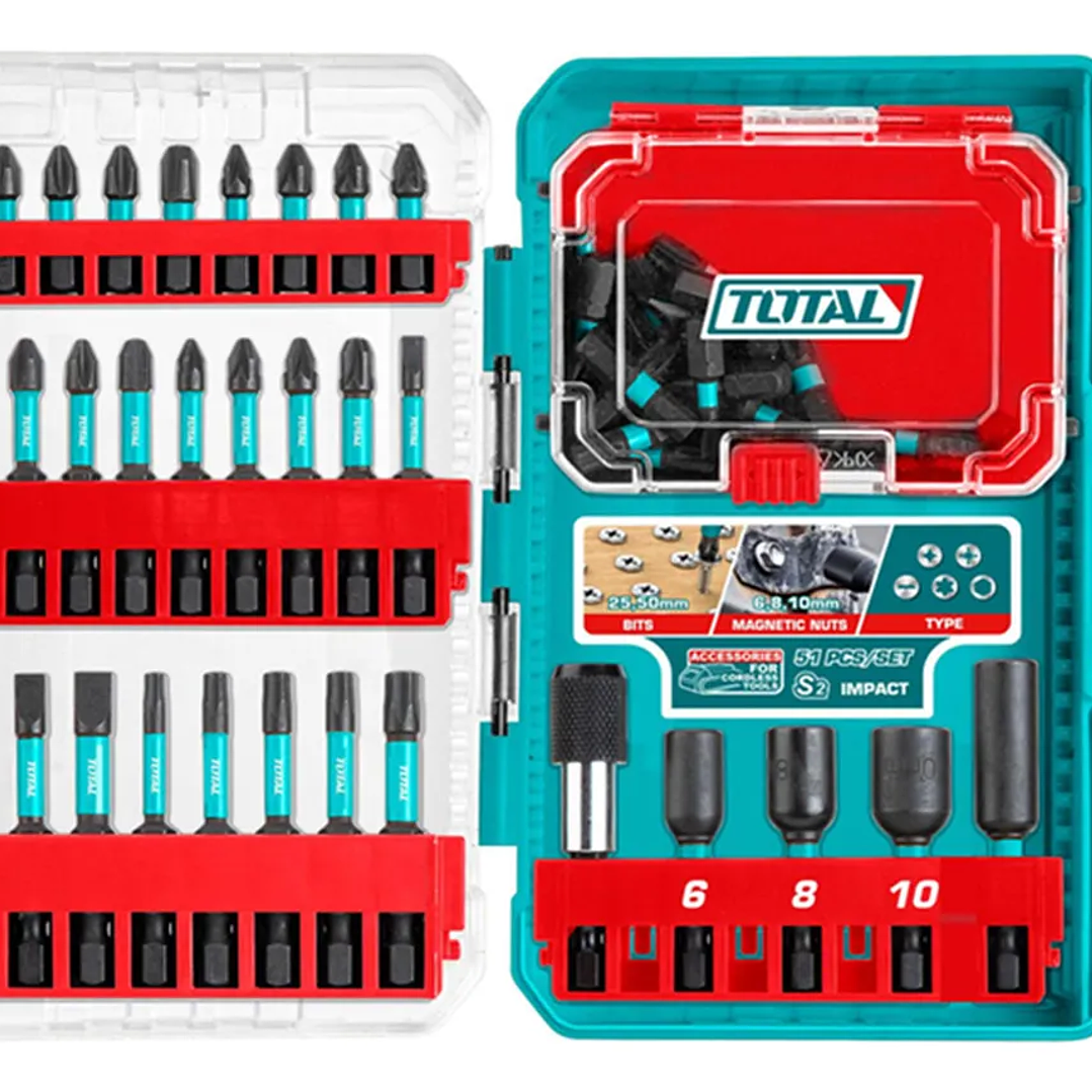 Set Puntas Destornillador Impacto 51 Pcs Total Tacsdl25106 1