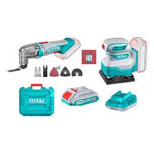 Set Lijadora Y Multifuncional 20v + Bateria + Cargador Total Tckli20276 