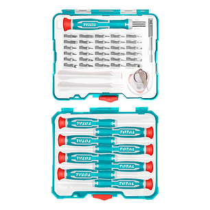 Set Destornilladores De Precisión 45 Piezas Total Tacsd30456