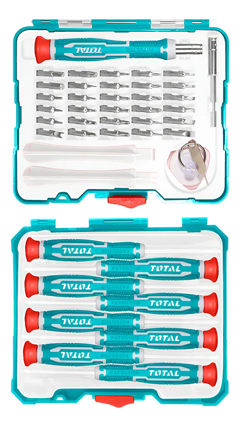 Set Destornilladores De Precisión 45 Piezas Total Tacsd30456