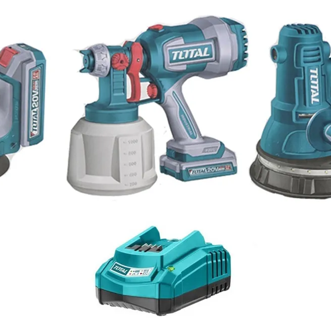 Lijadora Roto Orbital+ Lijadora Yeso+ Pistola P Pintar Total 1