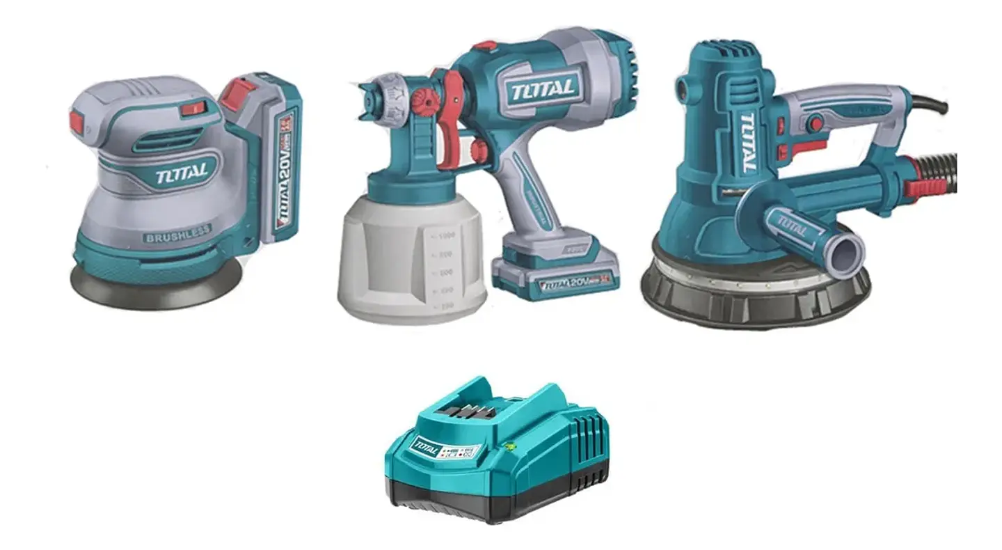 Lijadora Roto Orbital+ Lijadora Yeso+ Pistola P Pintar Total 1