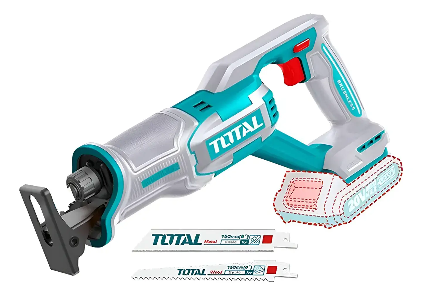 Sierra Sable Inalámbrica 20v Total Trsli2108 1