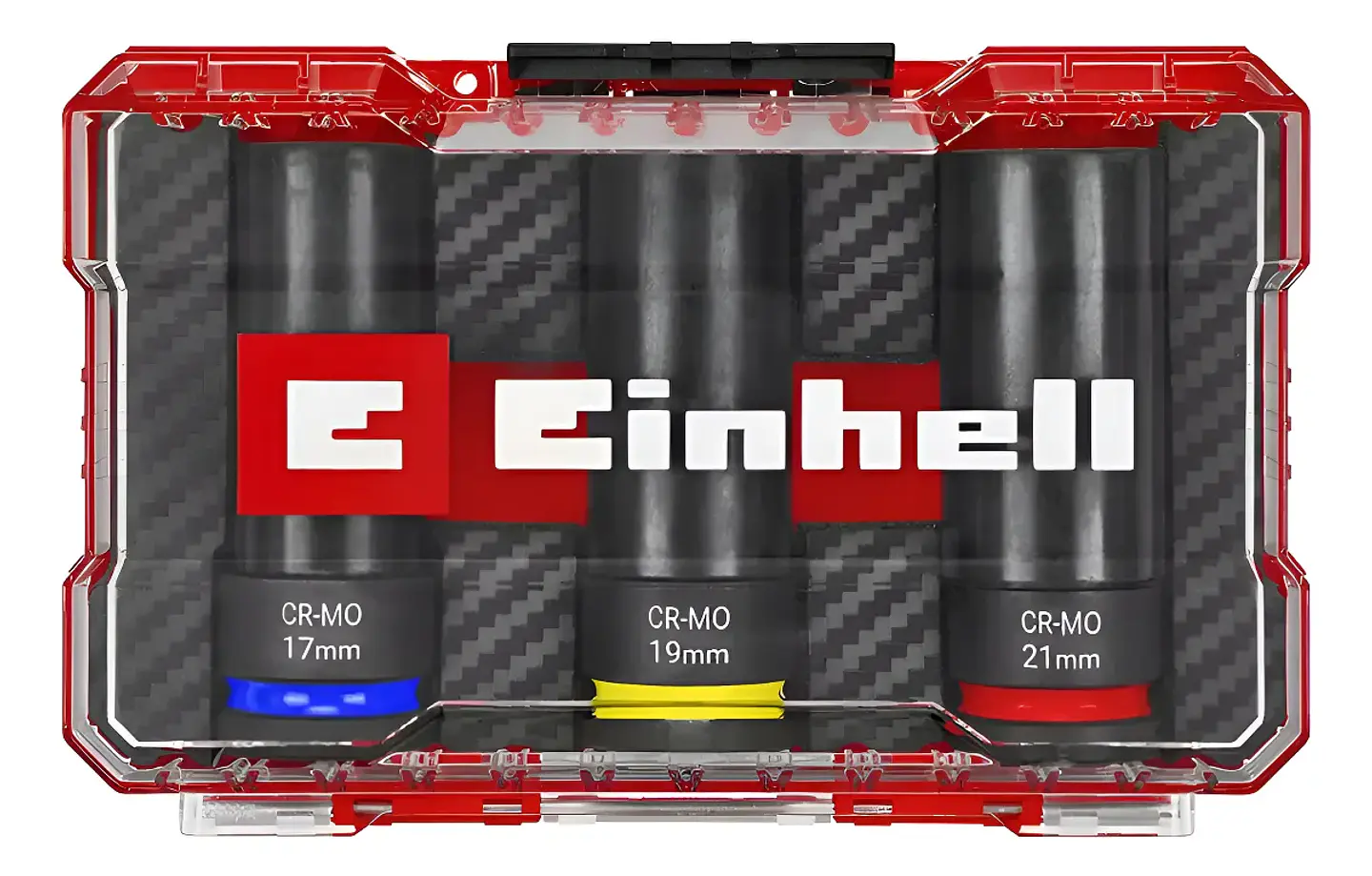 Set 3 Dados Impacto 1/2 Pulgada 17-19-21mm Einhell 109263 Color Rojo 1