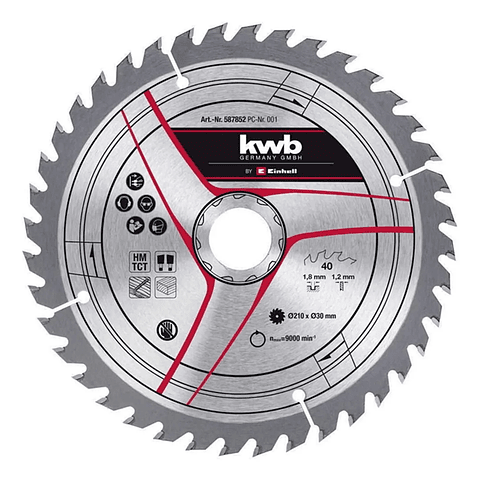 Disco Sierra Circular 210mm 40 Dientes Kwb 587852 Color UNICO