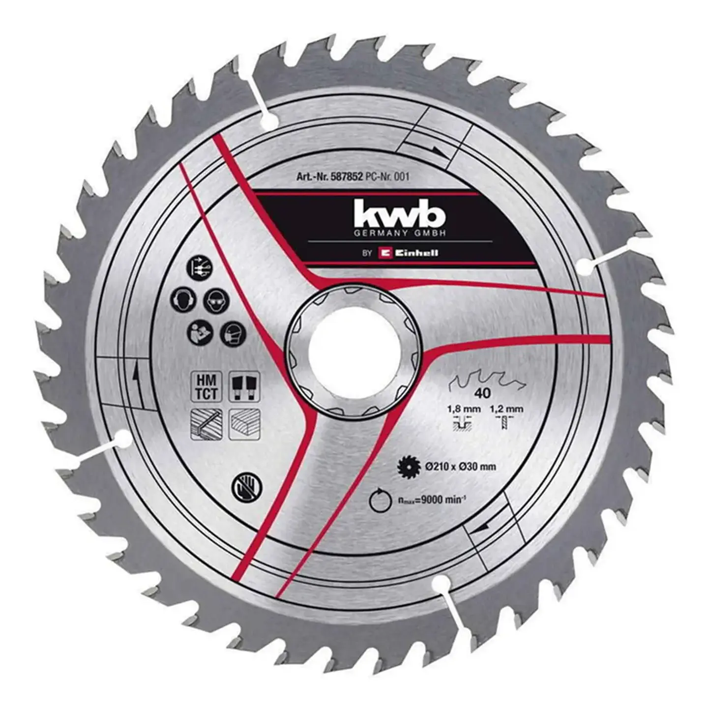 Disco Sierra Circular 210mm 40 Dientes Kwb 587852 Color UNICO 1