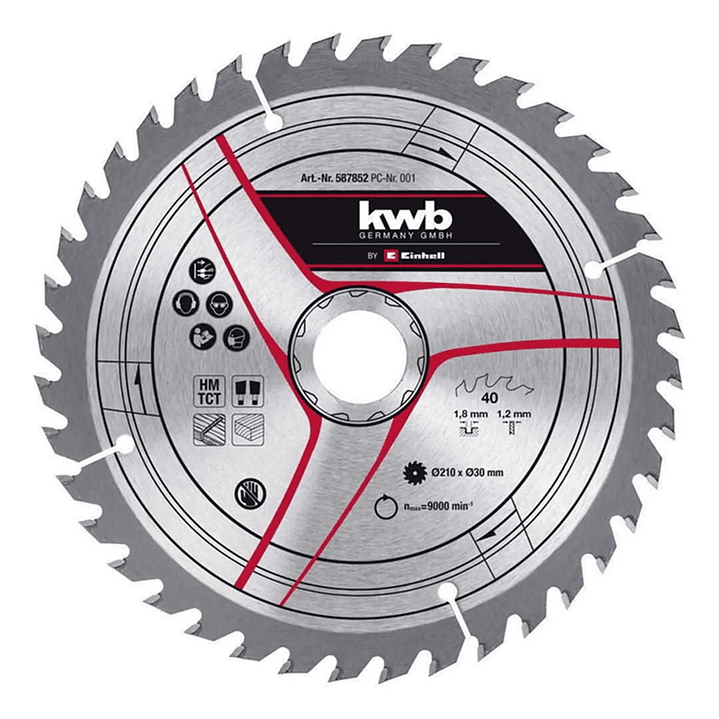 Disco Sierra Circular 210mm 40 Dientes Kwb 587852 Color UNICO 1