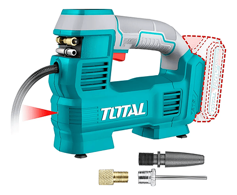 Inflador Inalambrico 20v 160psi 3 Picos Auto Camioneta Bicicleta Total