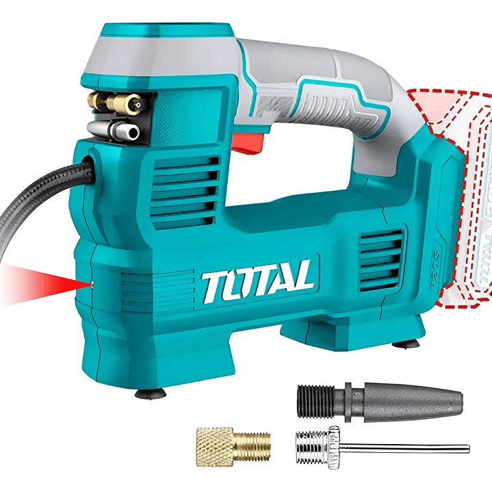 Inflador Inalambrico 20v 160psi 3 Picos Auto Camioneta Bicicleta Total 1