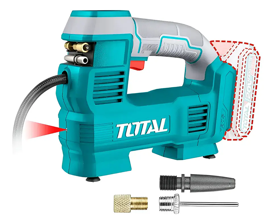 Inflador Inalambrico 20v 160psi 3 Picos Auto Camioneta Bicicleta Total 1