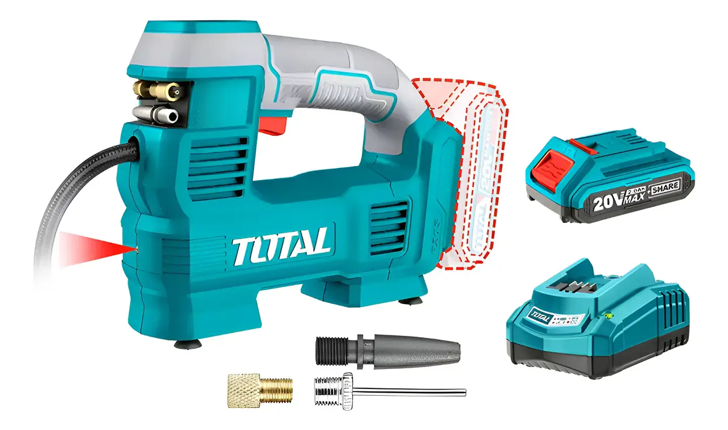 Inflador Compresor Aire Digital 20v Bat+ Carg Total Color Único color Fase eléctrica Monofásica 1