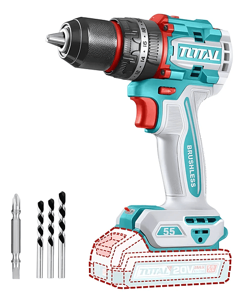 Taladro Atornillador Percutor 20v 55nm Total