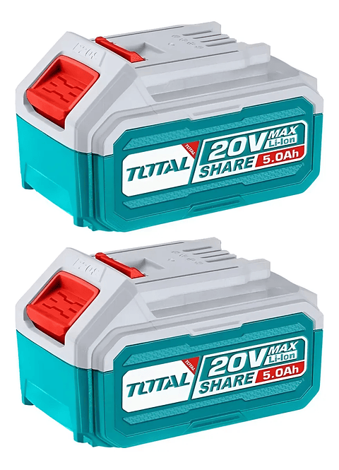 Set, 2 Baterías Litio Ion 5.0ah 20v Total