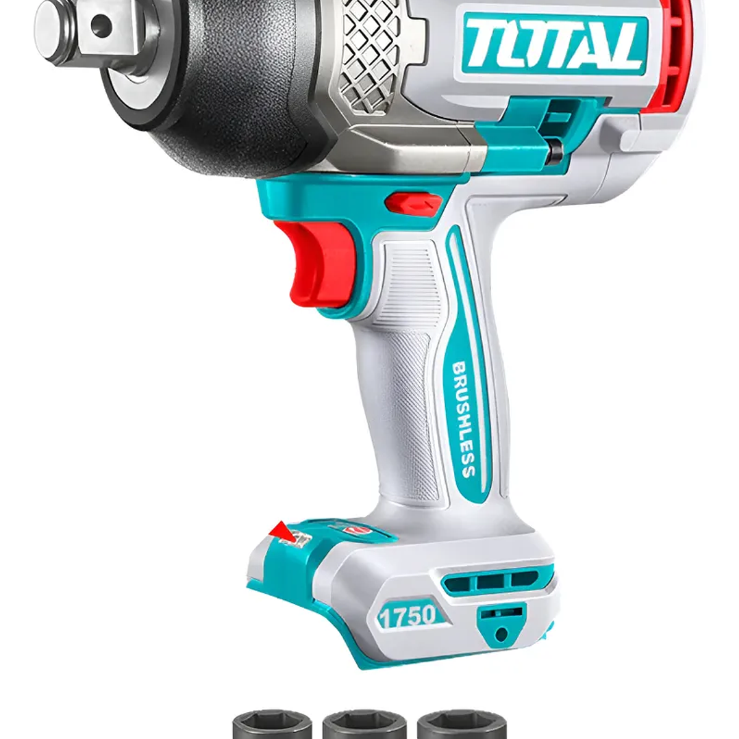 Taladro Pistola Llave Impacto 20v 1750nm Total Turquesa 1