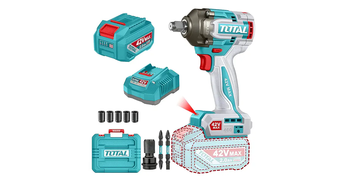 Taladro Pistola Llave Impacto 42v Bat+ Carg Total Tiwli42461