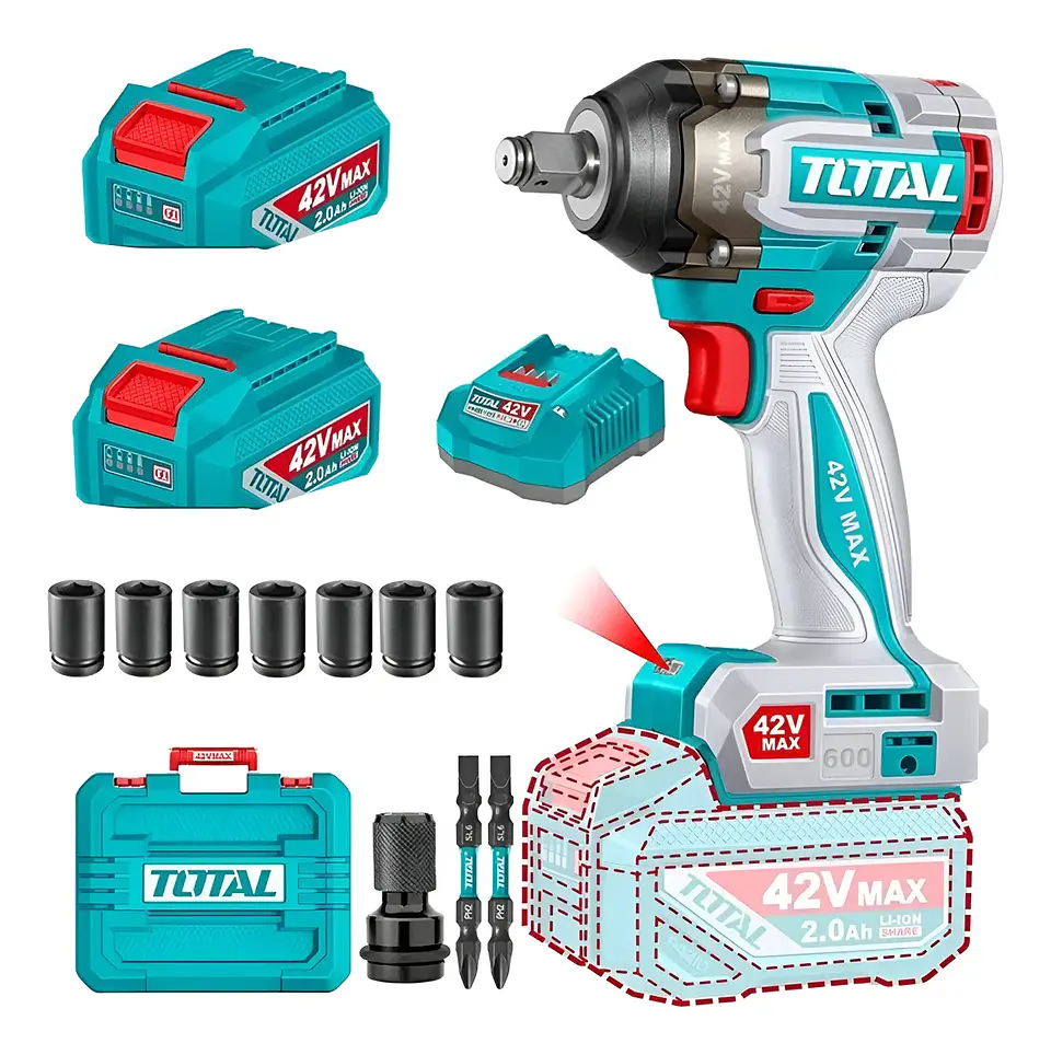 Taladro Pistola Llave Impacto 42v Bat+ Carg Total Tiwli42602 Color único color Voltaje 42v 1