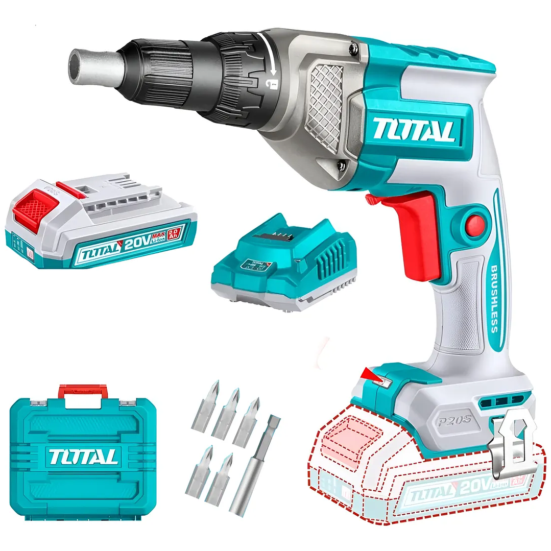 Atornillador Drywall 20v Bat+ Carg Total Tdsli204281 Color UNICO Frecuencia 50HZ/60HZ Voltaje 20V 1