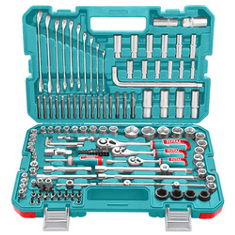 Juego De Dados 1/4", 1/2", 3/8" 139 Piezas Total Thkthp21396