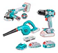 Kit Taladro + Esmeril + Sopladora Inalambrica Total Tosli241192 - Miniatura 1