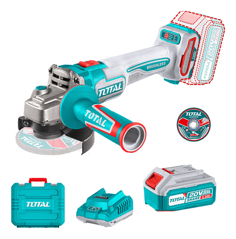 Esmeril Angular 20v 115mm 1000w + Bateria + Cargador Total Tagli271531