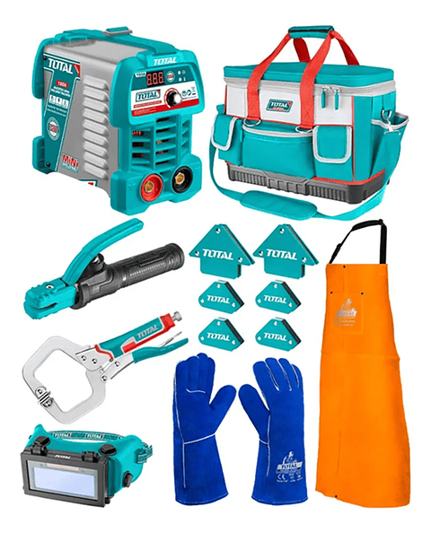 Combo Soldadora 160a + Bolso 16" + Accesorios Total Tos23095