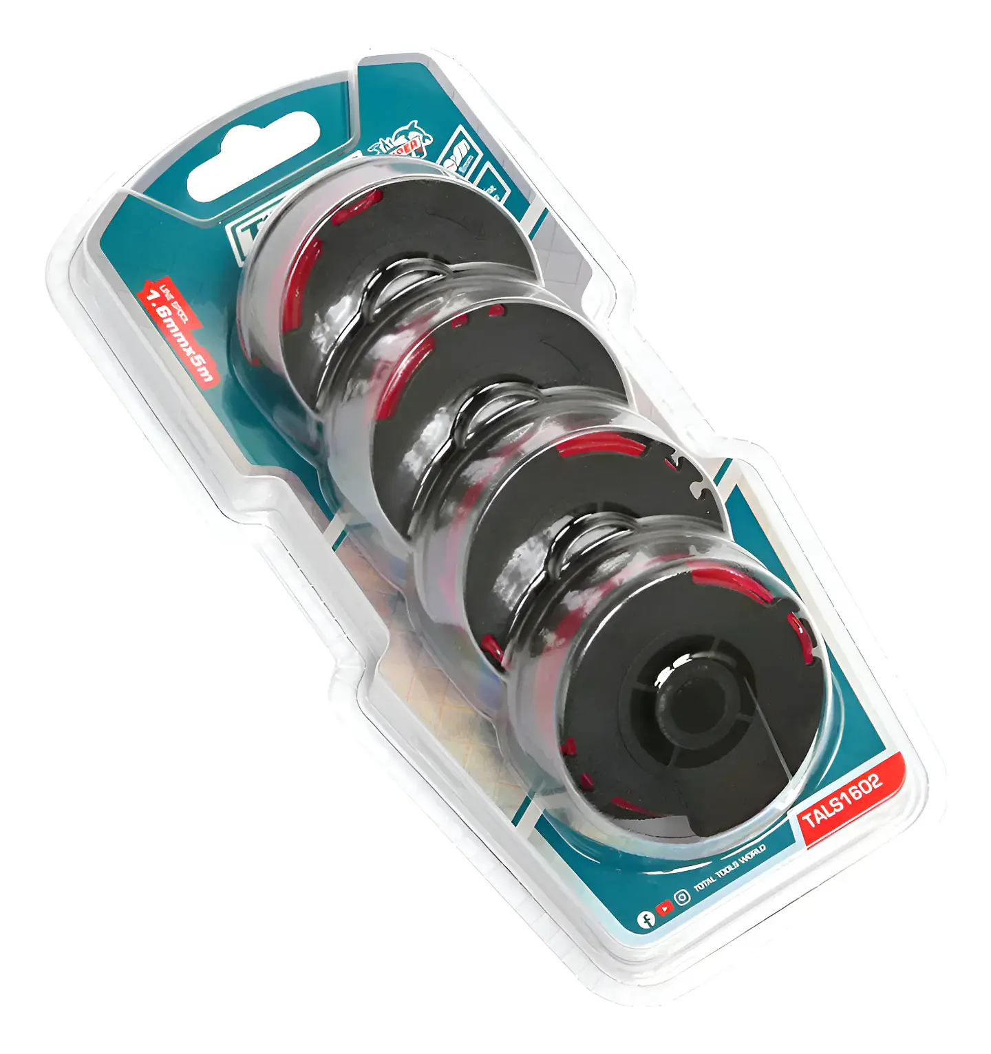 Set De Hilo Nylon P/ Orilladora 4 Piezas Total Tals1602 1