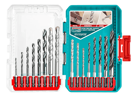 Juego De Brocas Para Madera Cemento Metal 16 Piezas Total