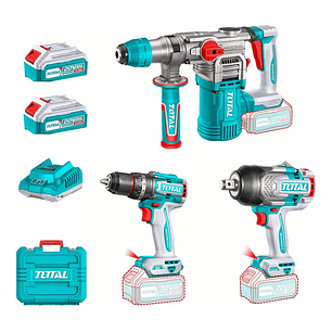 Kit Rotomartillo+ Taladro Percutor+ Llave Impacto 20v Total