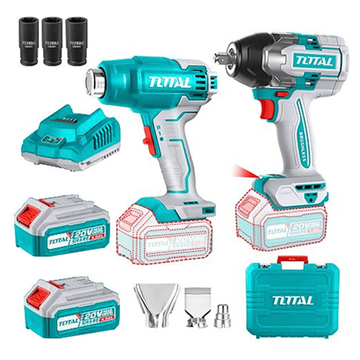 Kit Pistola De Calor + Llave De Impacto Total Tosli240489 1