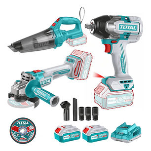 Kit Llave Impacto + Esmeril + Aspiradora Total Tosli240789