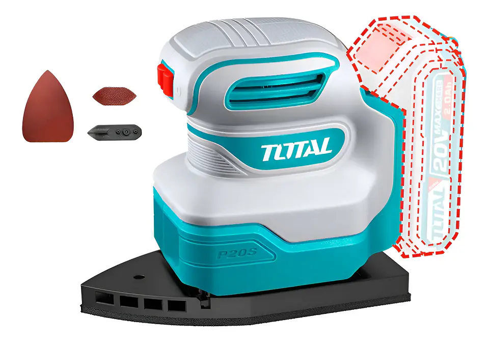 Lijadora Inalámbrica Orbital De Palma 20v Total Tpsli2014 Color Turquesa 1