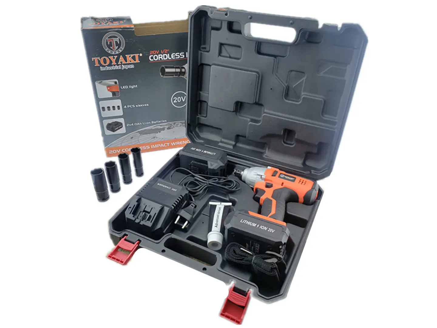 Pistola Taladro De Impacto Inalámbrico 20v 2 Bateria Toyaki 1