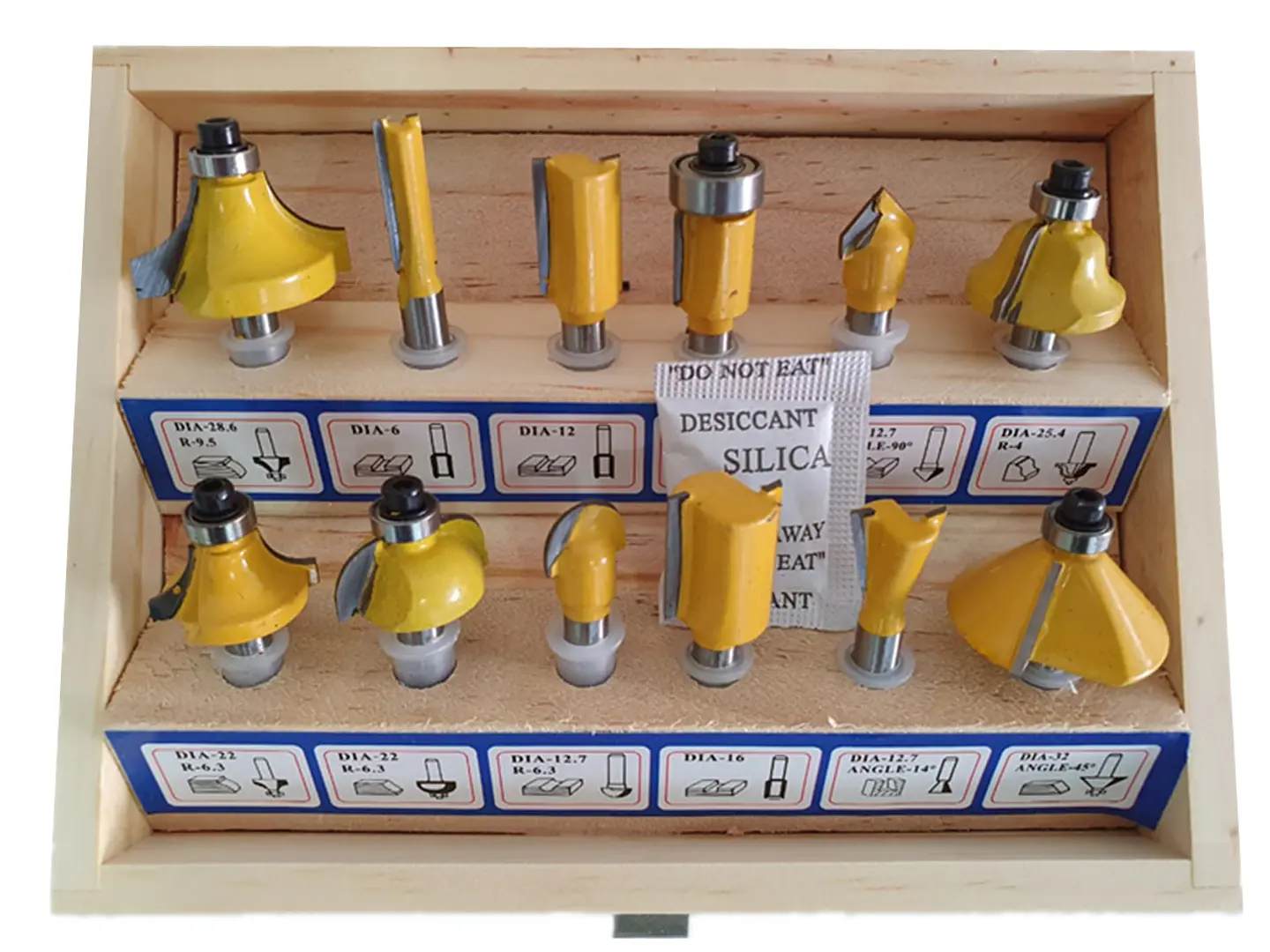 Kit Juego Fresas 12 Piezas 1/4 6.35mm Tupi Router Fresadora 3