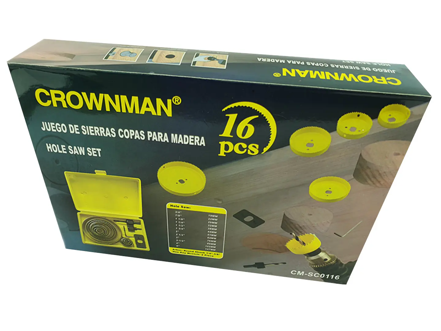 Juego De Hoja De Sierra Copas 16 Piezas Crownman 6