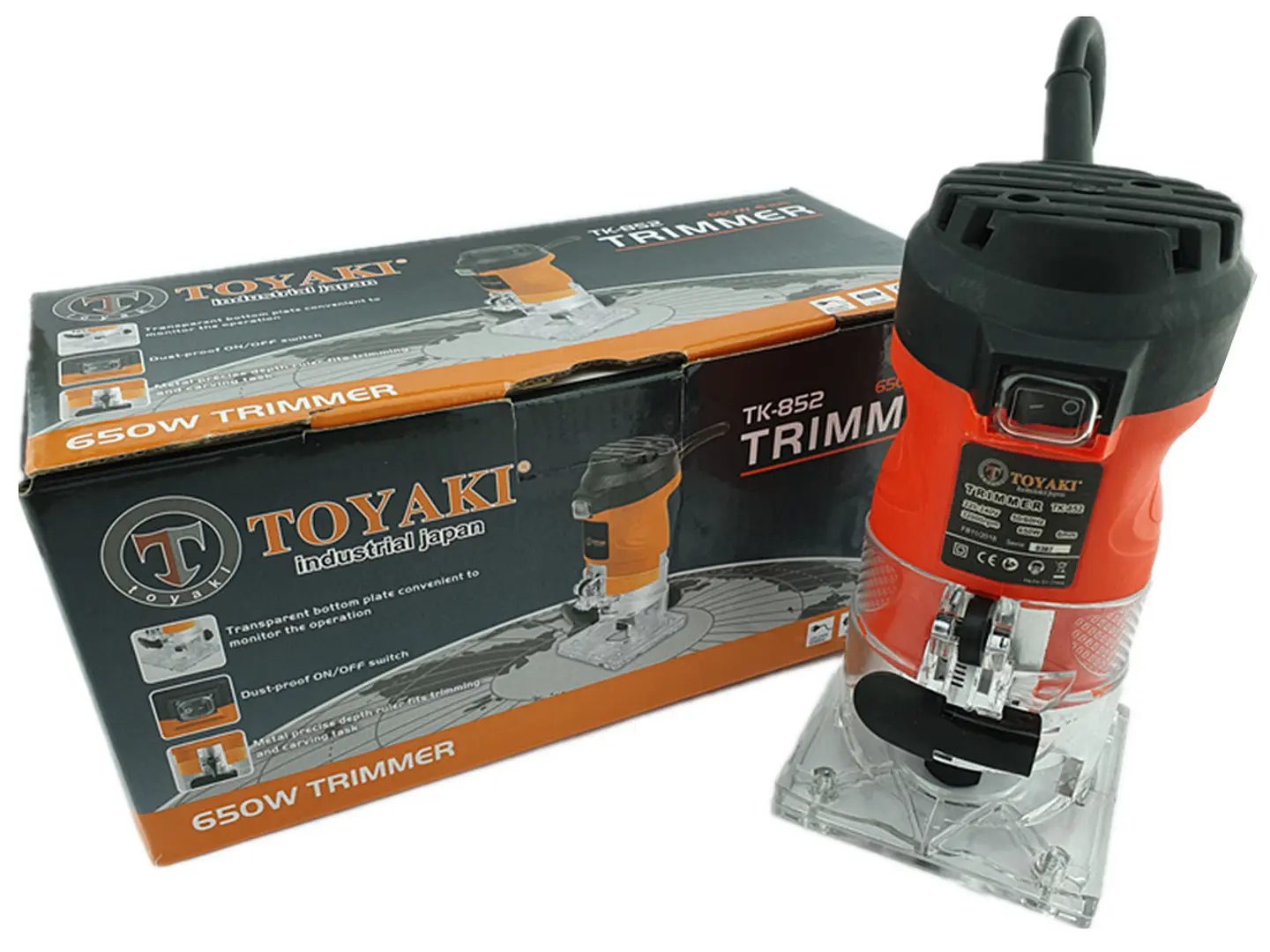 Fresadora Router Mini Tupi 650w Toyaki + Juego 12 Fresas 1/4 2