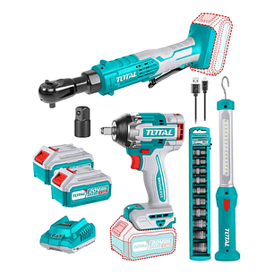 Kit Llave Impacto+ Llave Chicharra 3/8 20v 2bat+ Carg Total