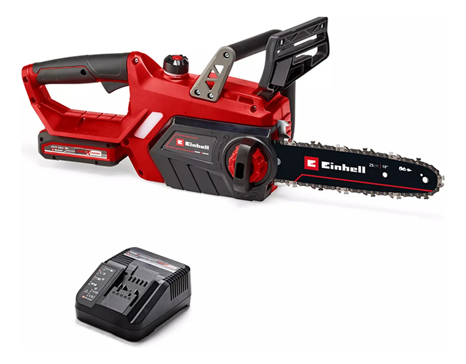 Kit Motosierra Inal. Einhell Ge-lc 18/25-1 -inc. Carg Y Bat Color Rojo 1