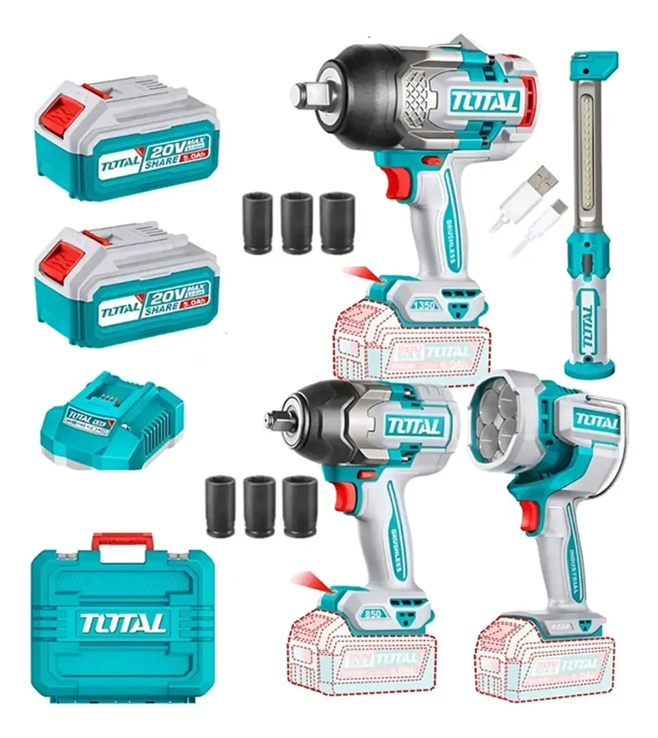 Kit Llave Impacto 850nm Y 1350nm + 2 Lamparas Total 1