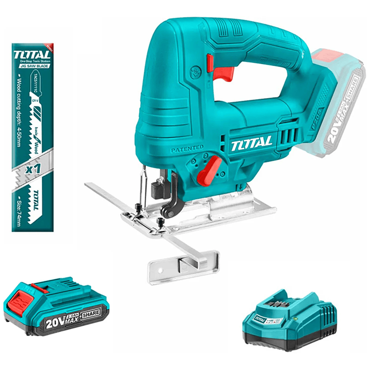 Sierra Caladora Inalambrica 20v Bat + Carg Total Tjsli6508 1