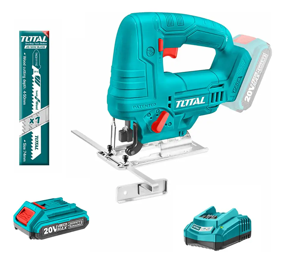 Sierra Caladora Inalambrica 20v Bat + Carg Total Tjsli6508 1