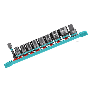 Set Juego Dados Impacto 3/8 10 Piezas Total Thtisd38104 Color Turquesa