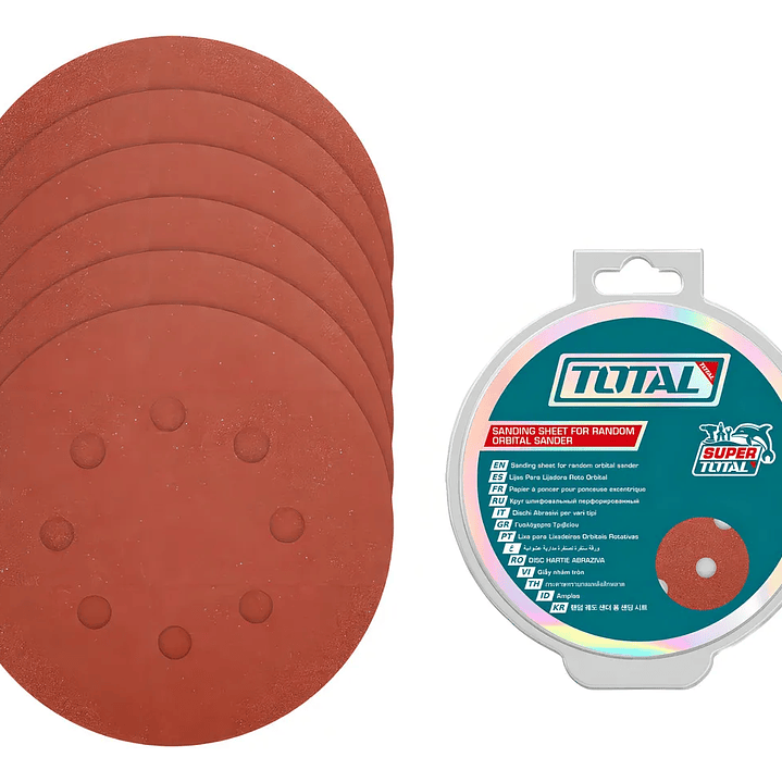 50 Lijas Con Velcro Lijadora Roto Orbital 5 125mm Total 1